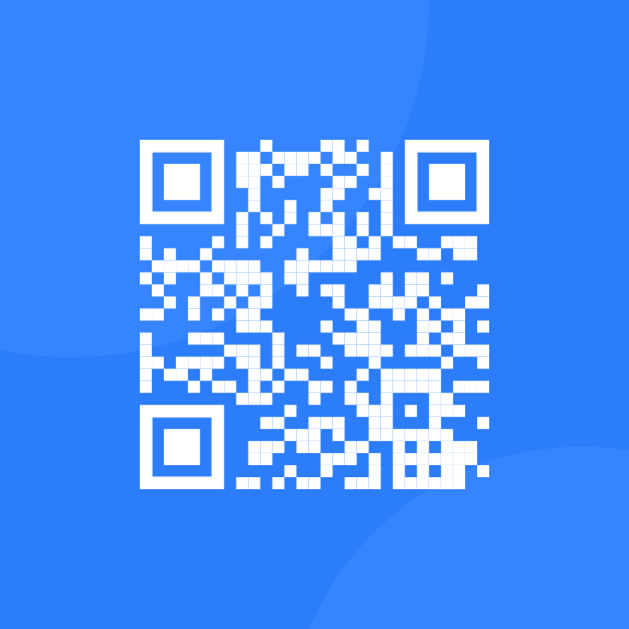 blue QR code